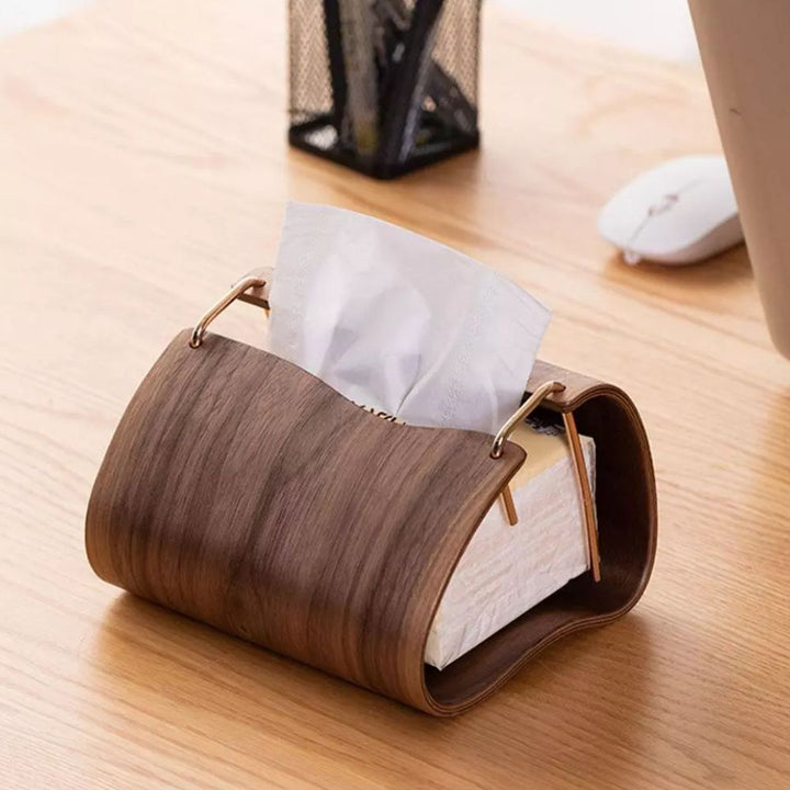 BowLift | Wooden Brass Tissue Holder