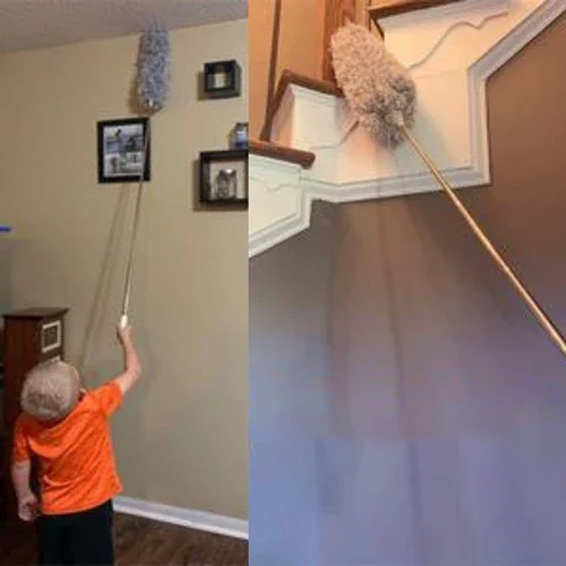 Retractable Washable Curved Microfiber Duster | Bowlift