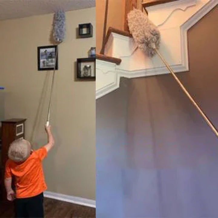 Retractable Washable Curved Microfiber Duster | Bowlift