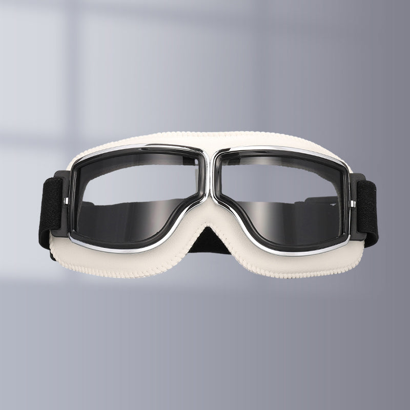 BowLift | RoadRider | Vintage Motorcycle Goggles with Interchangeable Lenses and Comfort Padding