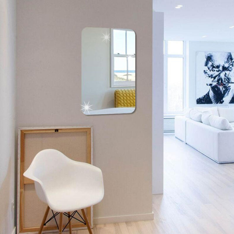 Oval Rectangle Mirror Sticker | Bowlift