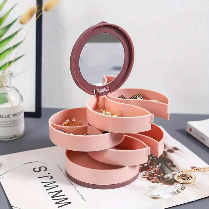 4 Layers Rotatable Jewelry Storage Box | Bowlift