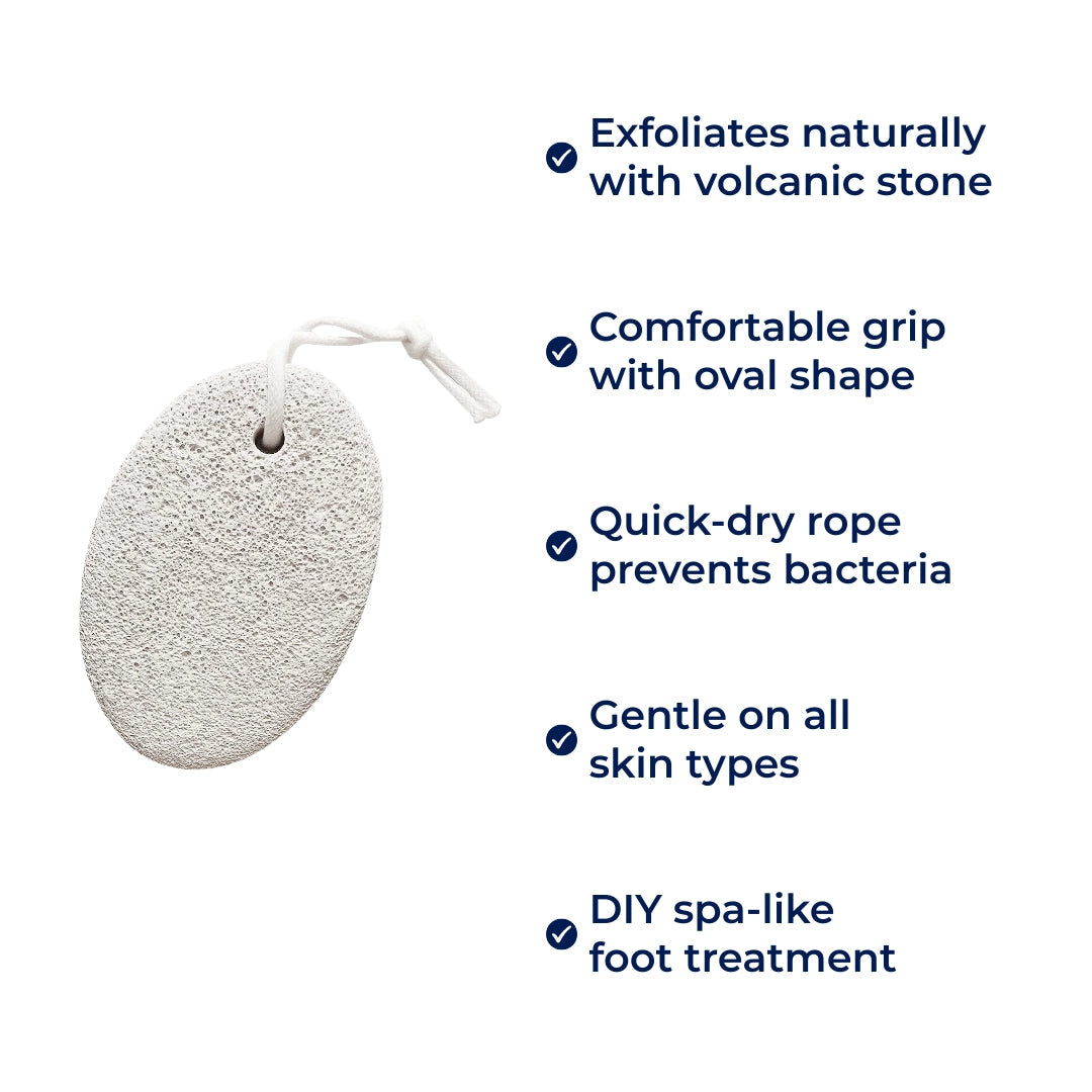 Hard Skin Relief – Natural Volcanic Rock – Smooth Cracked Heels Fast with Home Pedicure Bowlift
