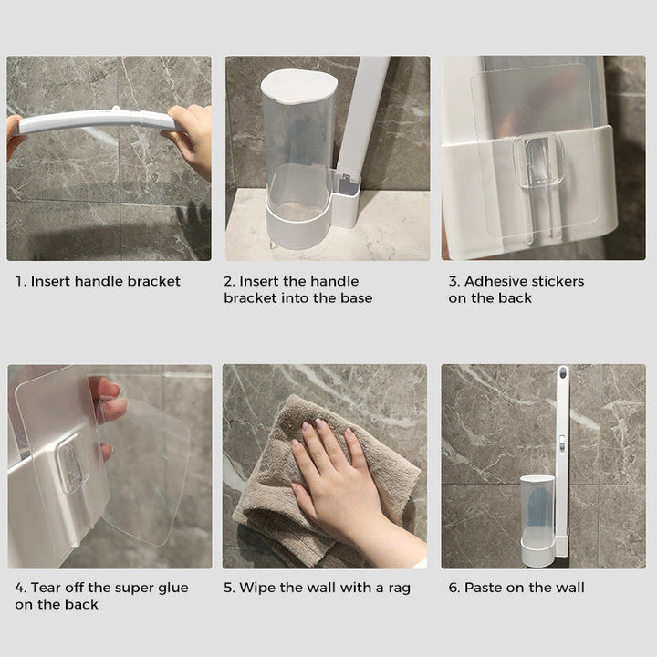 Toilet Wand Kit, Disposable Toilet Cleaning System with 18 Refill Heads | Bowlift