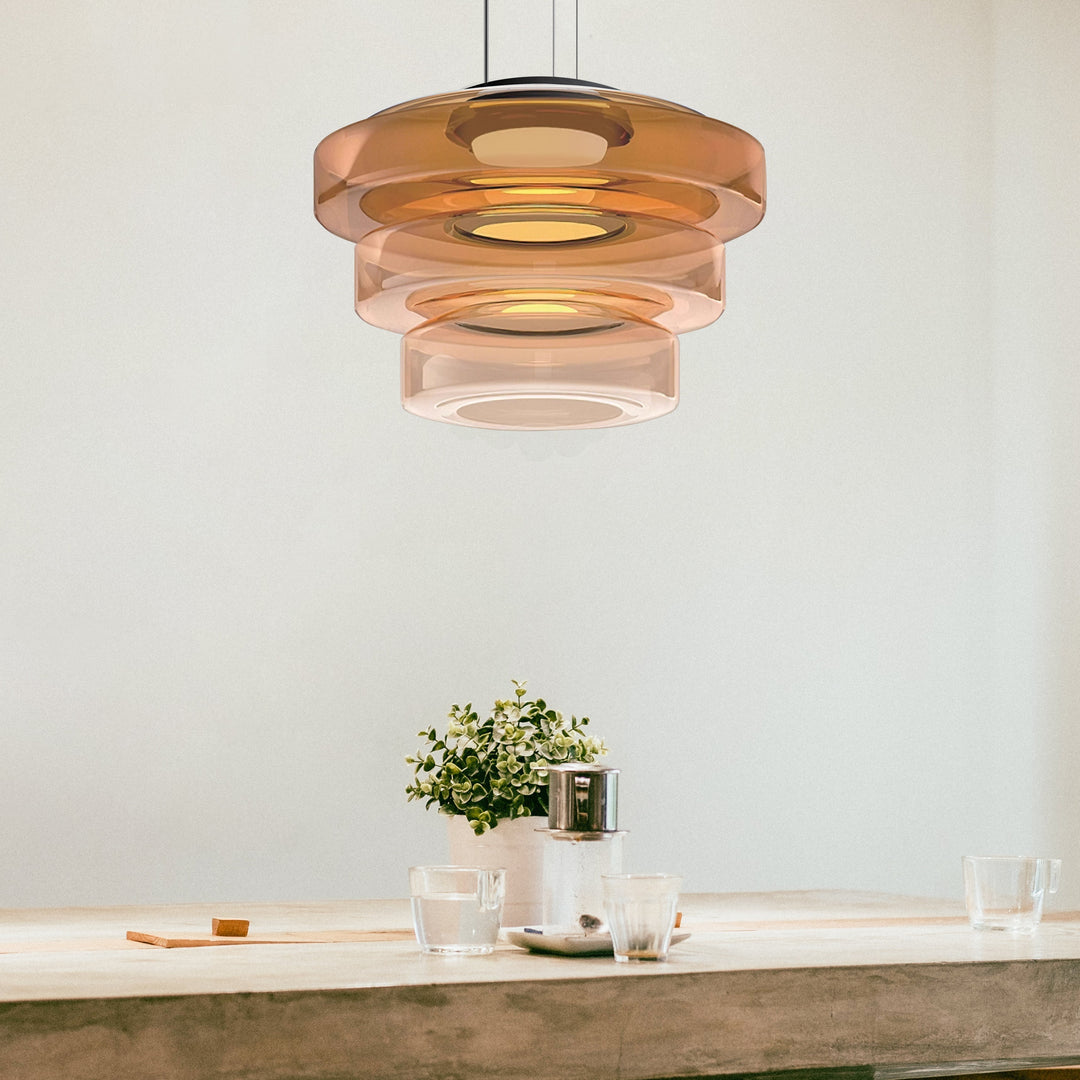 BowLift | Modern Glass Pendant Lamp in Bauhaus Style - AuroraSphere