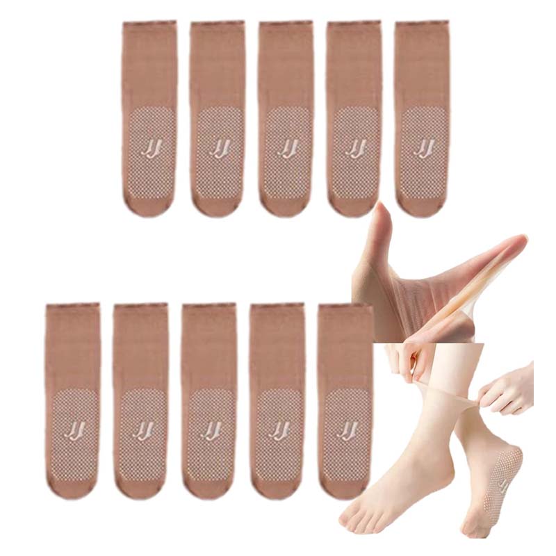 BowLift | Spring Summer Invisible Non-Slip Crystal Silk Socks