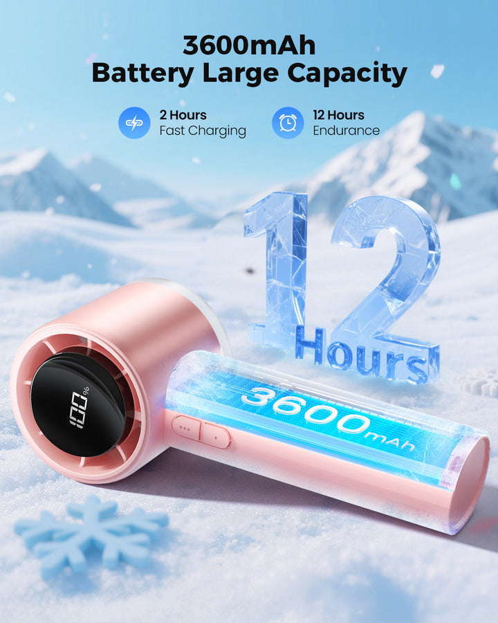 Portable High Speed Handheld Turbo Fan with LED Display | Bowlift