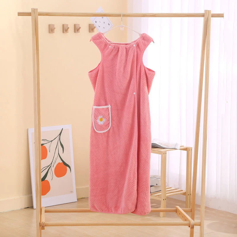 Quick Dry Absorb Water Wearable Bath Towel | Bowlift