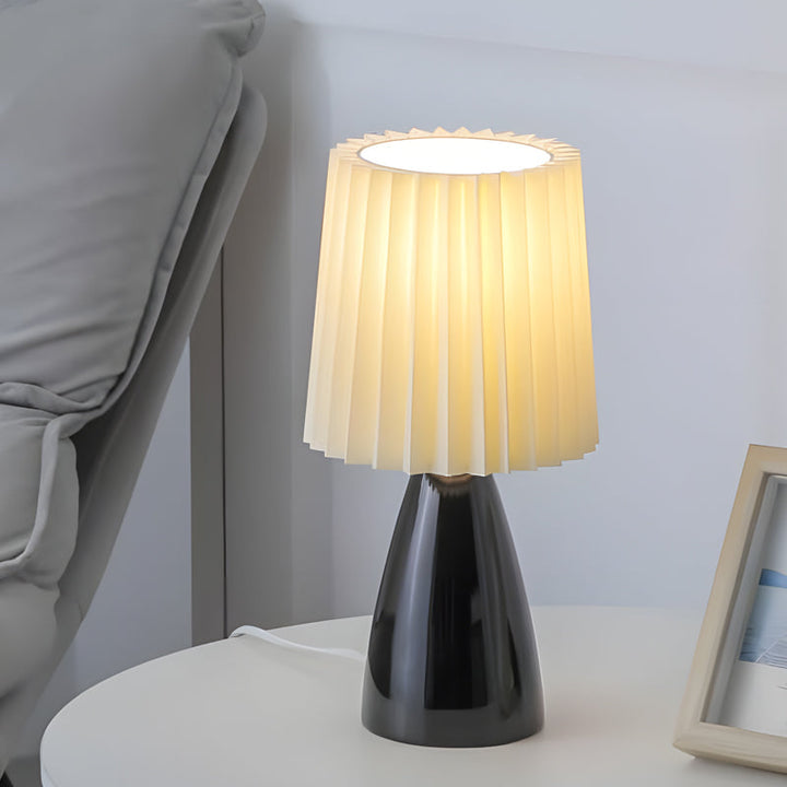 BowLift | Dimmable Desk Lamp | Glass Base with USB Port for Adjustable Lighting in Home Office or Study | Pink Shade Lamp