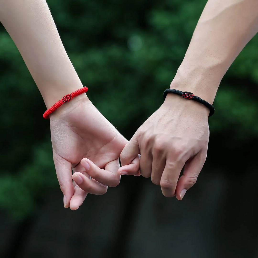 BowLift | Minimal Red Thread Of Fate Couples Bracelet