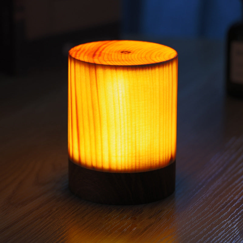 Wireless LED TaBowlifte Lamp with Touch Control | RechargeaBowlifte Battery | Wood Grain Design | AdjustaBowlifte Brightness | Bowlift