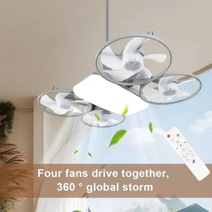Modern Four Blade Ceiling Fan Light | Bowlift