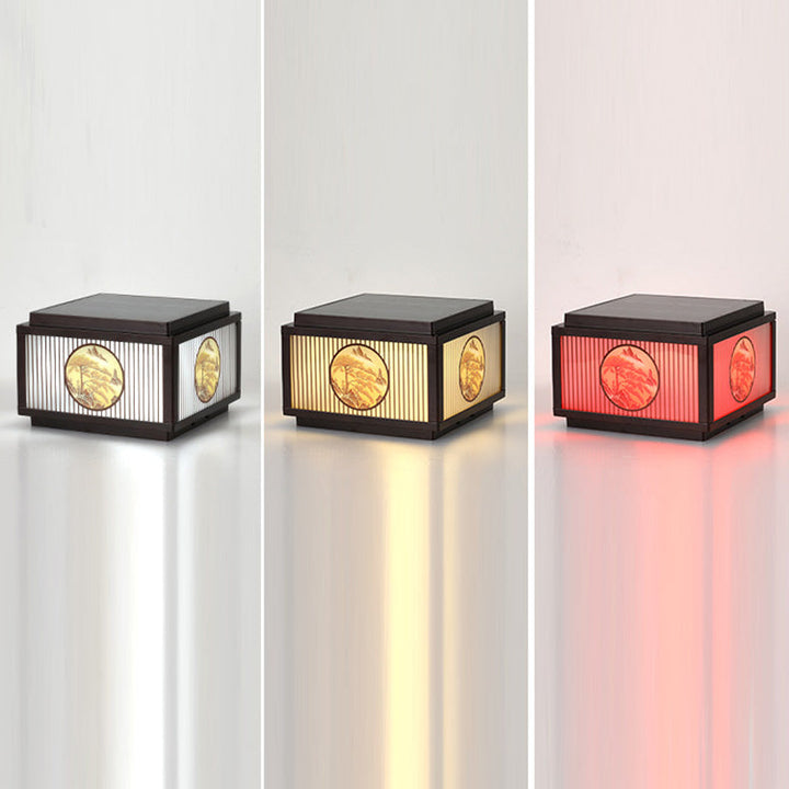 Modern Minimalist Solar Waterproof Square Aluminum Glass LED Post Head Light For Garden | Bowlift