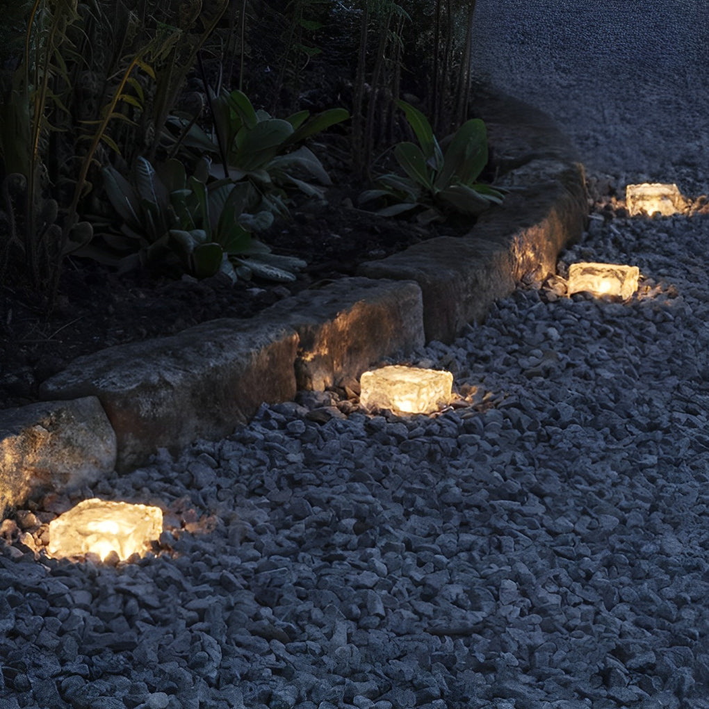 Square Creative Ice Bowliftock LED Waterproof Smart Solar Outdoor Lighting | Bowlift