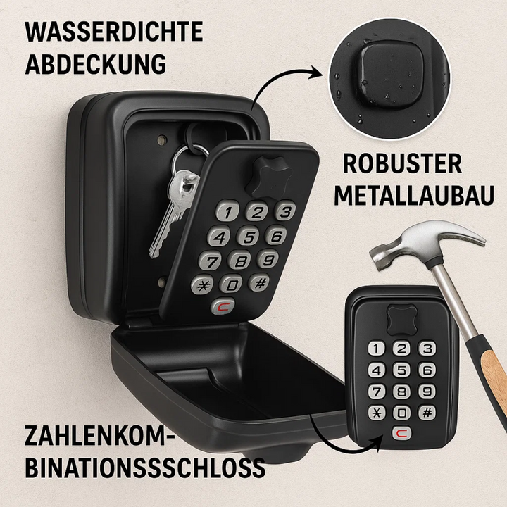 KeyGuard Outdoor Safe – Weather-Resistant Wall-Mounted Key Box | Bowlift