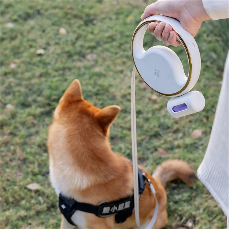 BowLift | Automatic Dog Leash LumoLeash | With LED light & ergonomic grip | Retractable mechanism | For small & medium dogs