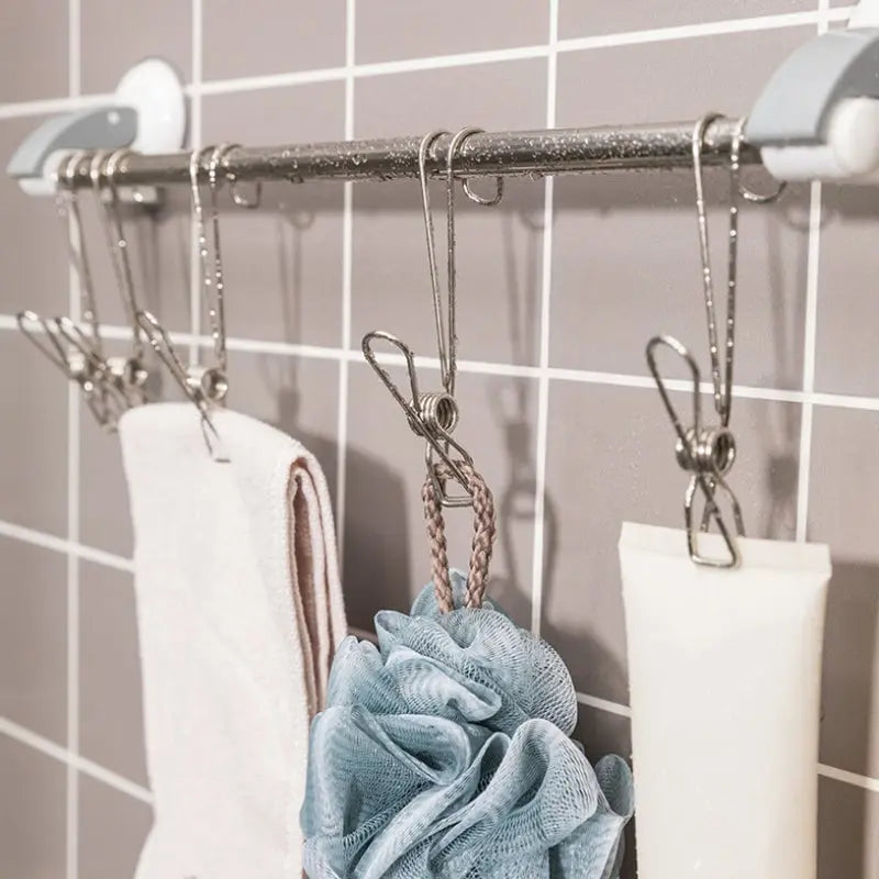 BowLift | 10-piece set stainless steel clips with hooks – Practical & Rust-free