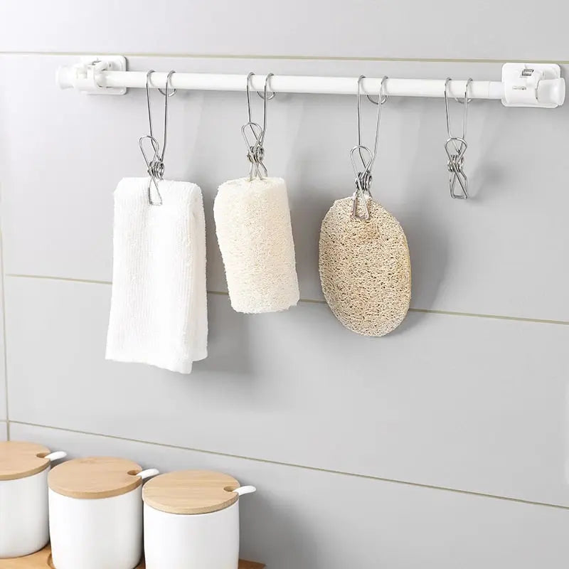 BowLift | 10-piece set stainless steel clips with hooks – Practical & Rust-free