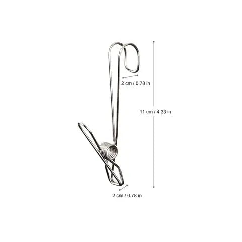 BowLift | 10-piece set stainless steel clips with hooks – Practical & Rust-free