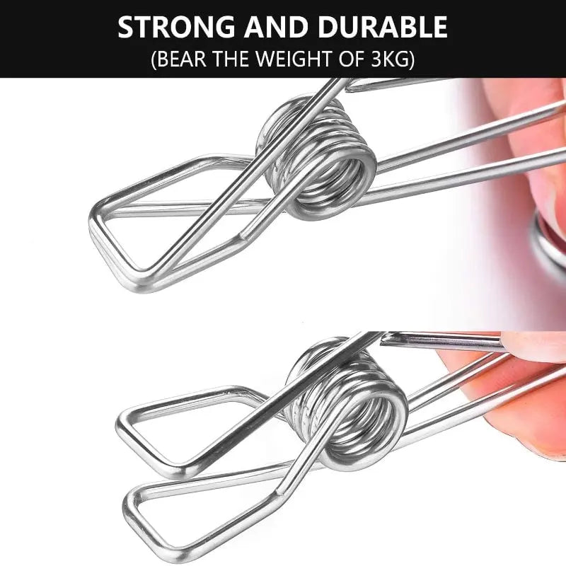 BowLift | 10-piece set stainless steel clips with hooks – Practical & Rust-free