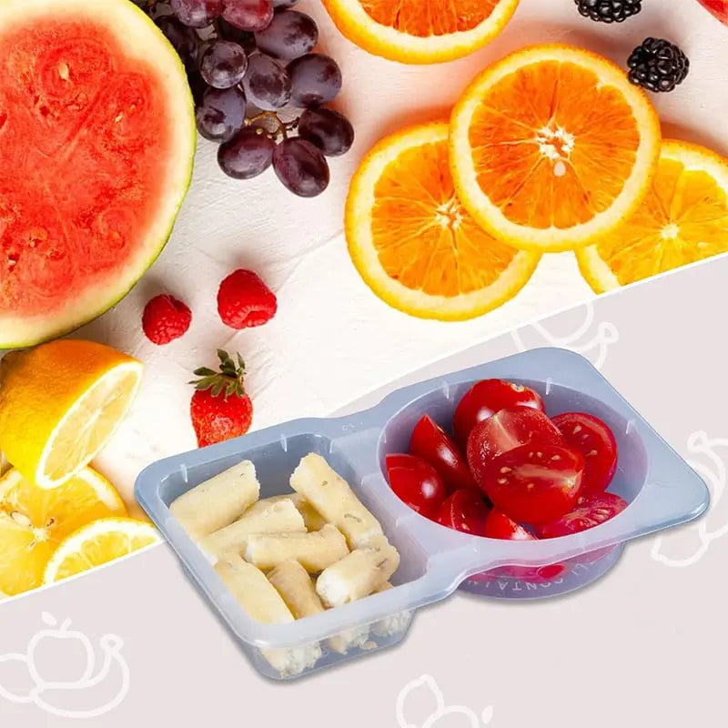 BowLift | 10-piece set reusable snack containers (130 ml) – With double chamber & leak pRedection