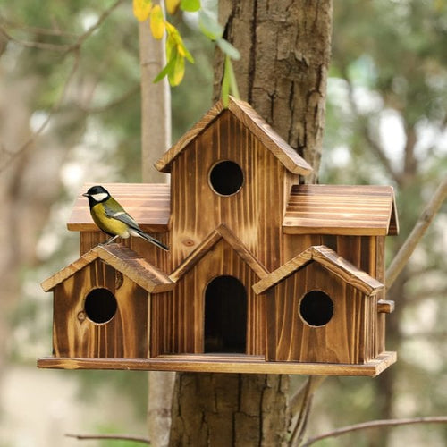 NatureNest – Stylish Handmade Wooden Birdhouse Bowlift