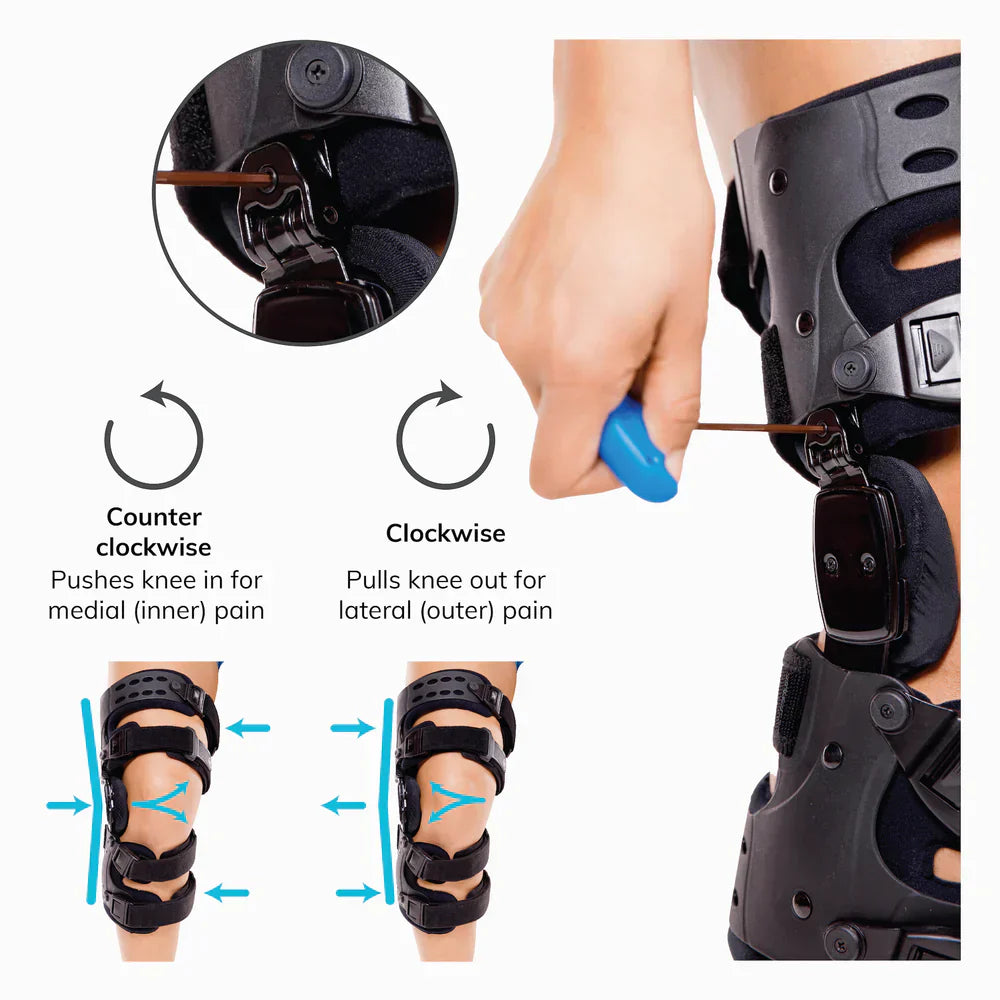 BowLift | Osteoarthritis Relief Knee Brace | Medial and Lateral OA Support for Bone-on-Bone Arthritis Pain