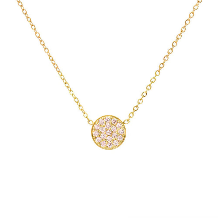 BowLift | Dainty Diamond Speckled Birthstone Circle Necklace