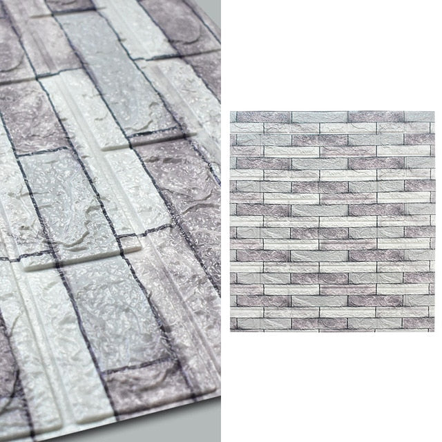 10pcs 3D Brick Pattern Waterproof Self-Adhesive Wallpaper | Bowlift