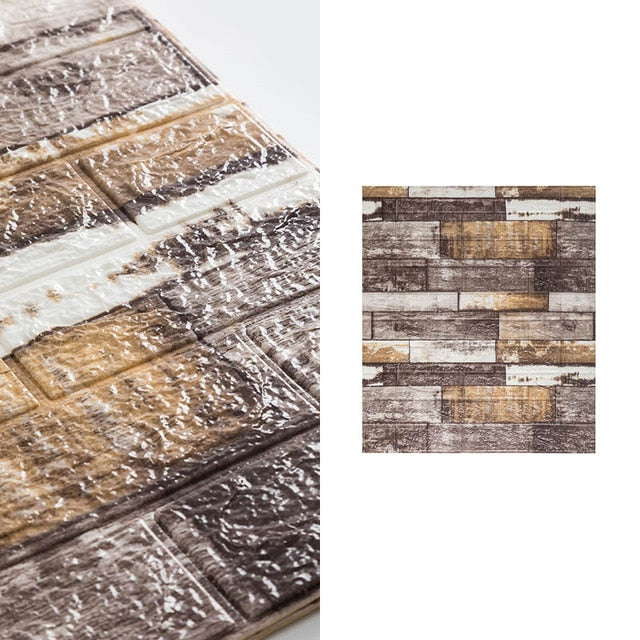 10pcs 3D Brick Pattern Waterproof Self-Adhesive Wallpaper | Bowlift