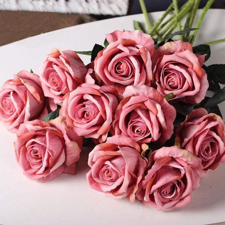 10 pieces silk roses Bowlift