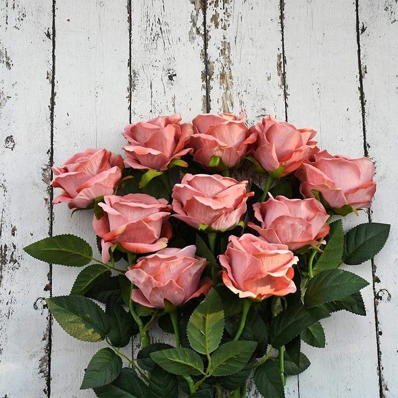 10 pieces silk roses Bowlift