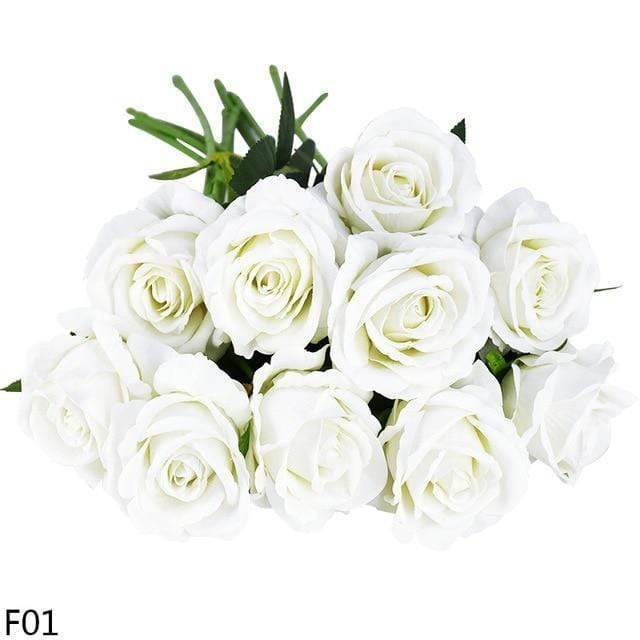 10 pieces silk roses Bowlift