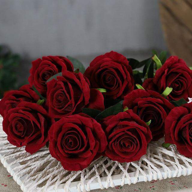 10 pieces silk roses Bowlift