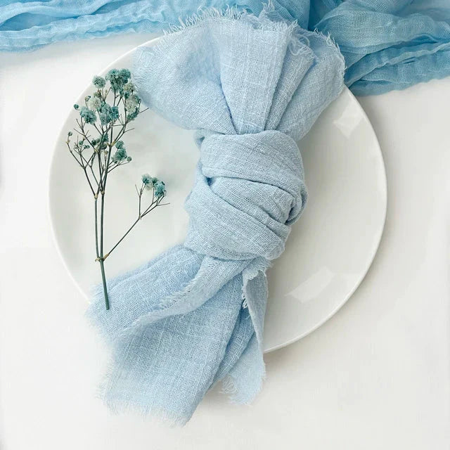 10pcs Napkin Reusable Tea Towel Table Décor Retro Burrs napkin | Bowlift