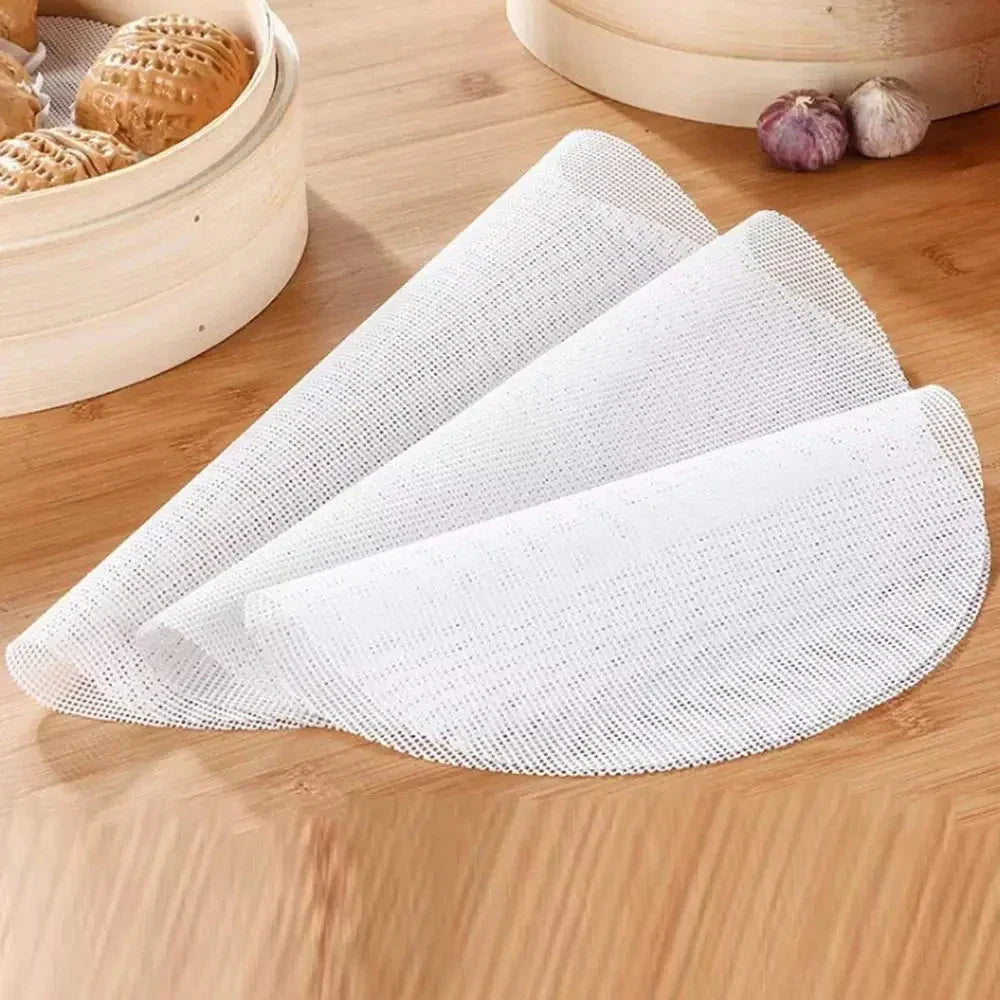10Pcs Silicone Round Steamer Liners Non-stick Reusable Dehydrator Mats | Bowlift