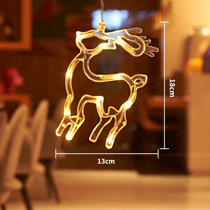LED window light with suction cup, various designs