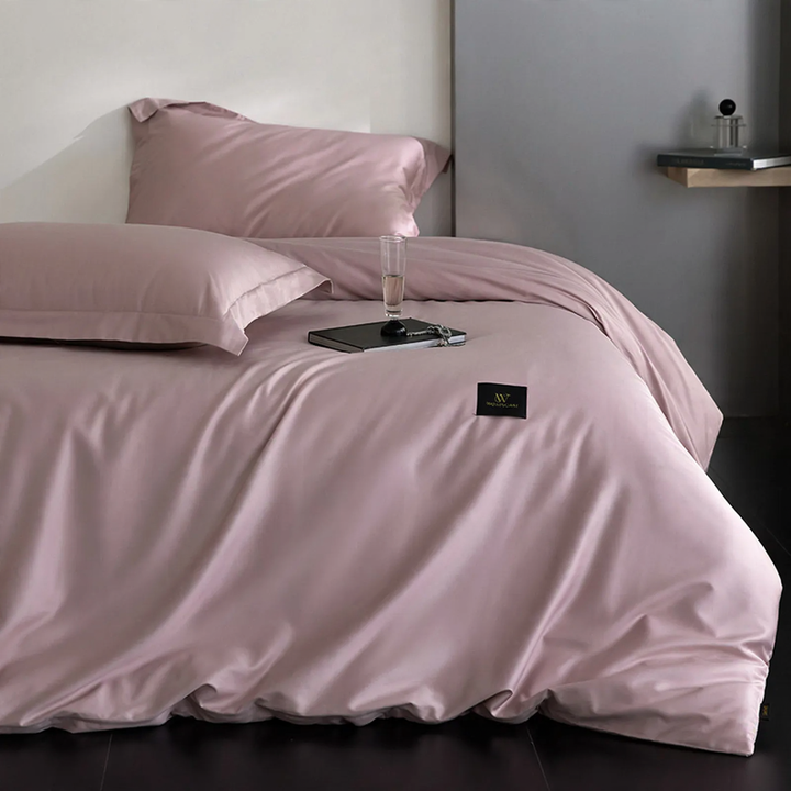 Cotton bedding set, 4-piece, satin shine