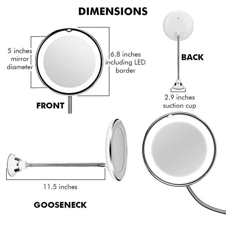 BowLift | 10x Zoom LED Makeup Mirror