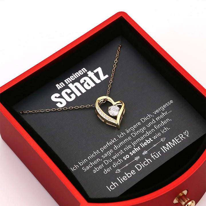 BowLift | EternalBloom | Romantic Rose Box with 14k White Gold Heart Necklace and Love Note