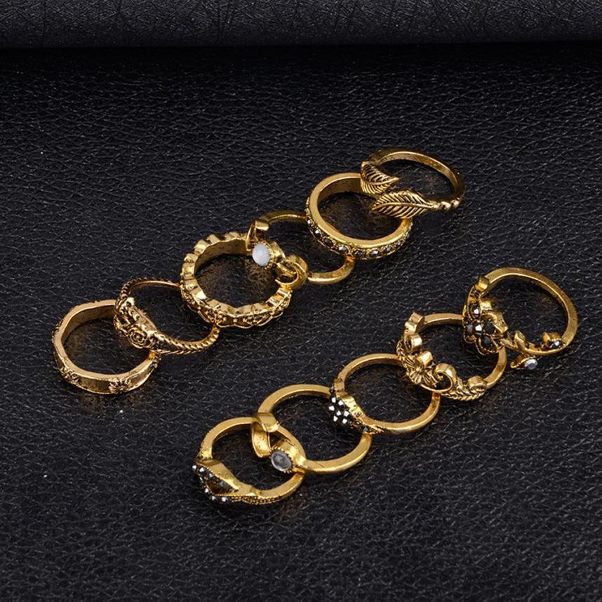 11 Piece Silver Stack Bohemian Above Knuckle Rings | Bowlift