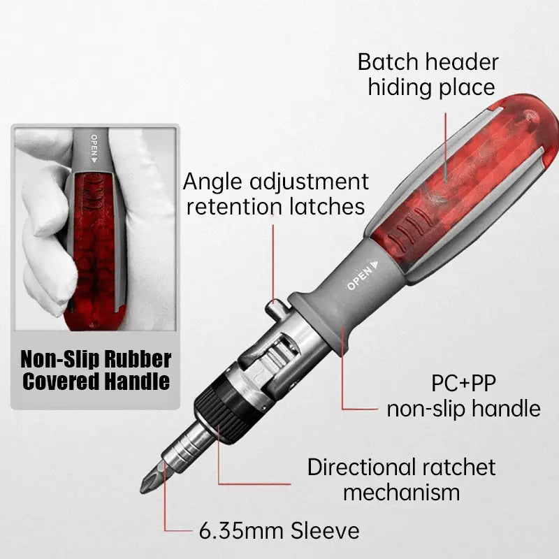 BowLift | 11-in-1 Ratchet Screwdriver for Hard-to-Reach Places