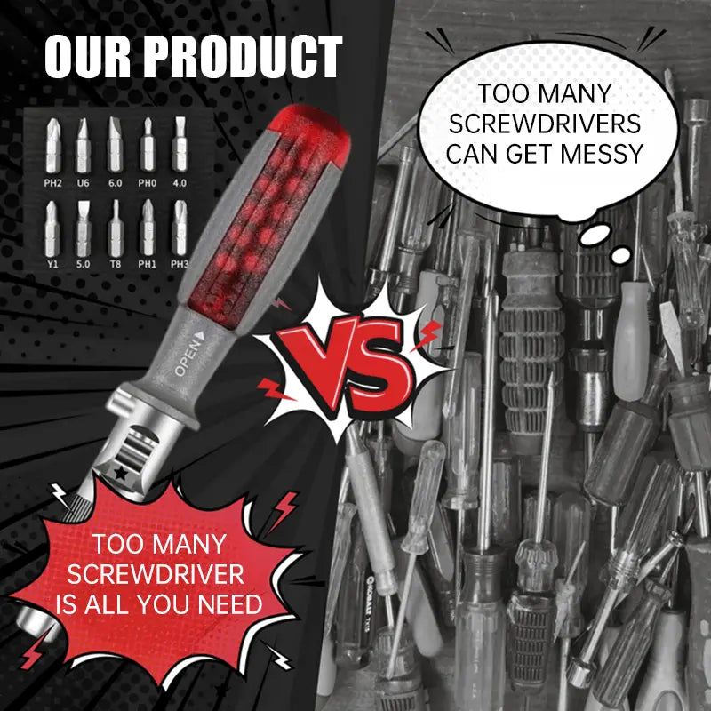 BowLift | 11-in-1 Ratchet Screwdriver for Hard-to-Reach Places