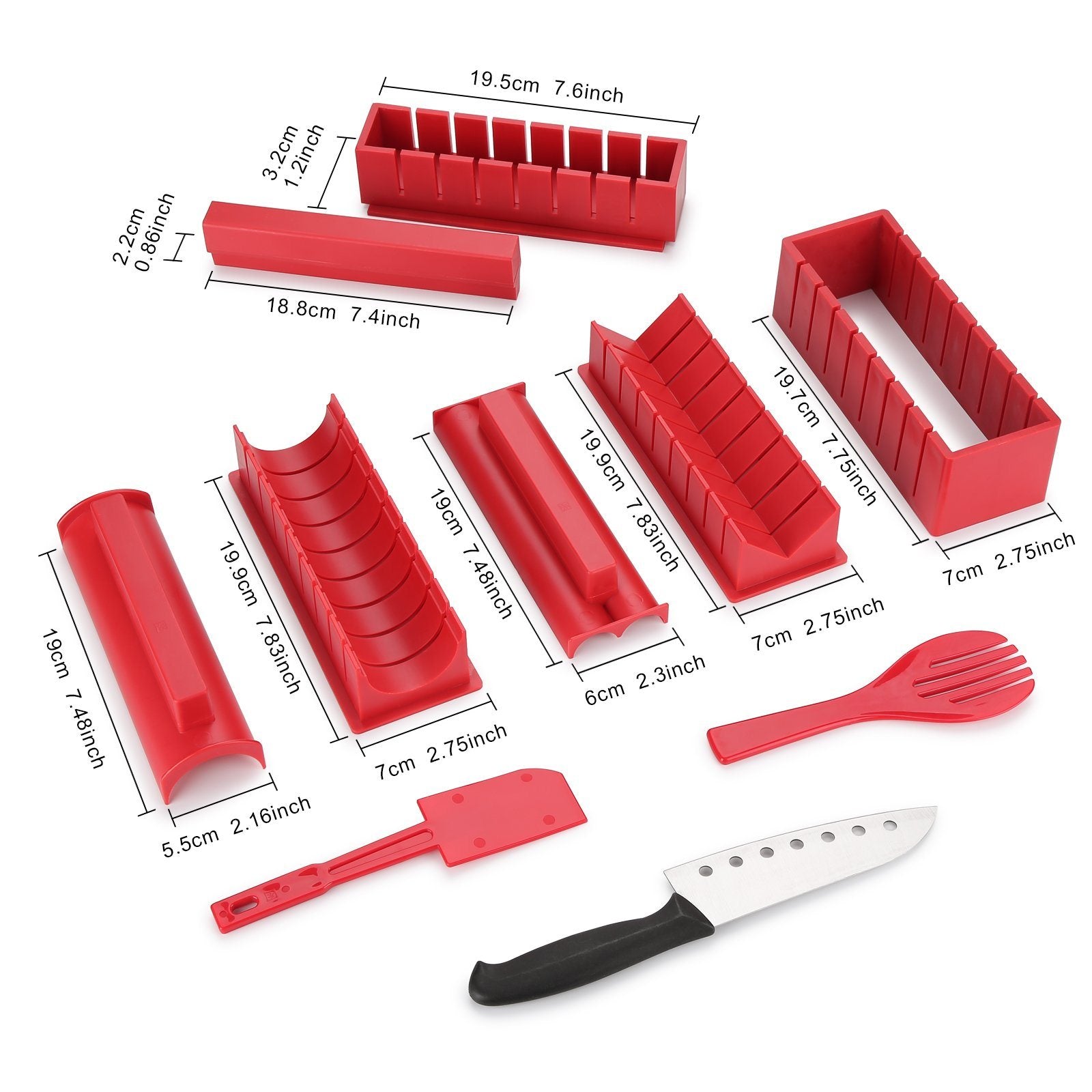 BowLift | 11-piece: Sushi Maker Set Sushi Rolls with high-quality Sushi Knife