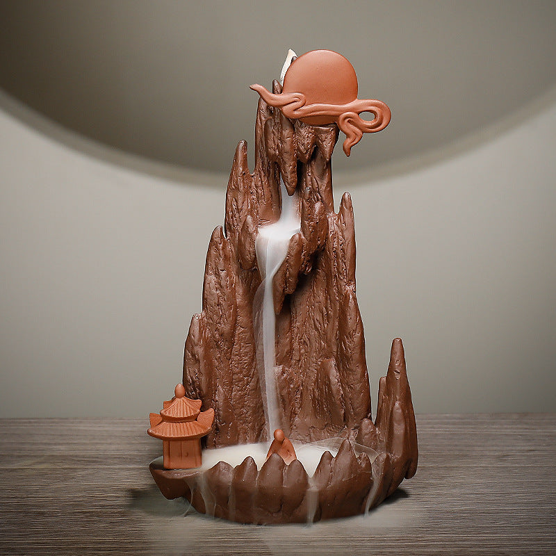 Elegant Mountain Waterfall Incense Holder
