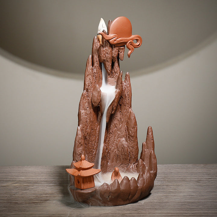 Elegant Mountain Waterfall Incense Holder