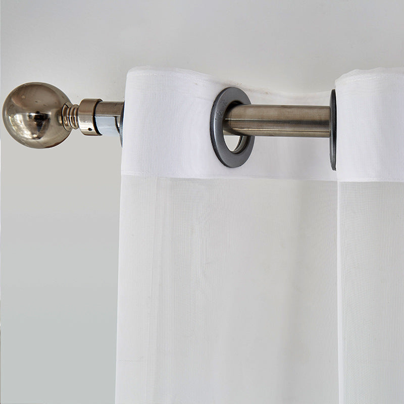 Transparent voile curtain with embroidered golden vine pattern Bowlift