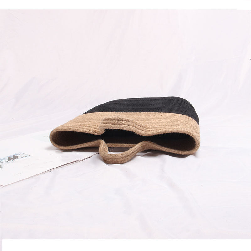 High Quality Woven Basket Bag with Sturdy Short Handles Bowlift