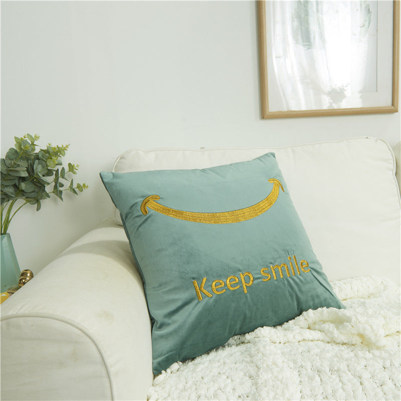 Decorative Throw Pillow with Elegant Embroidery
