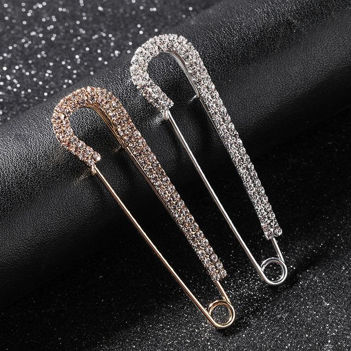 Premium Crystal Embellished Safety Pin Bowlift